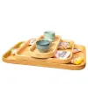 Jiehao Bamboo and Wood Direct Sales 2020 New style shallow square bottom density board fruit platter, simple and fashionable Application Scenario